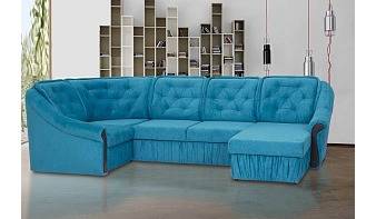 П-образный диван Мадрид П BMS синего цвета