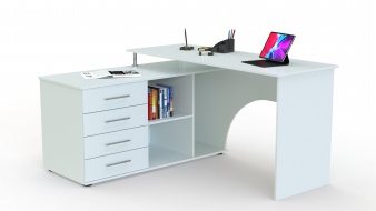 Письменный угловой стол с ящиками КСТ-109Л BMS в рассрочку