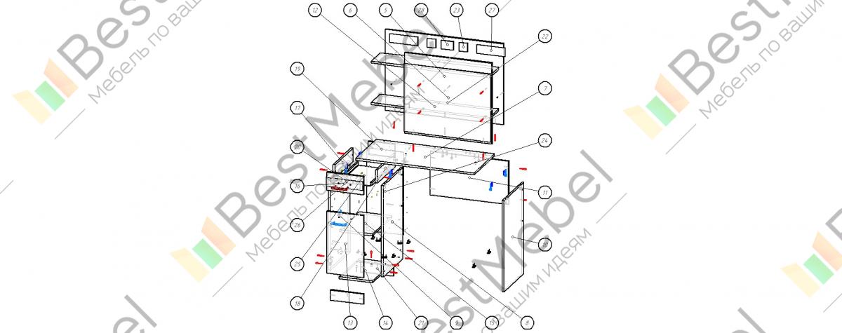 Туалетный столик венеция схема сборки