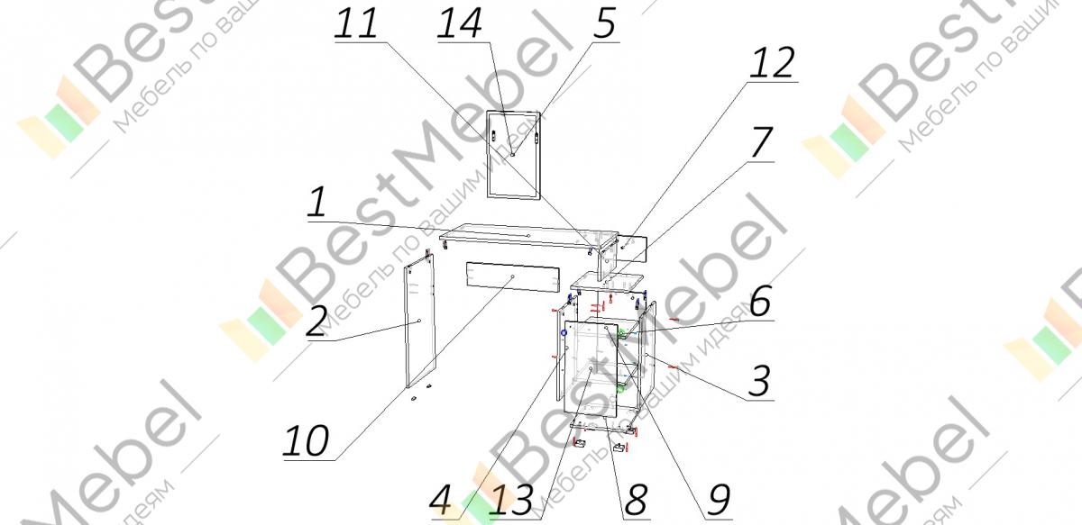 Туалетный столик ромео сборка