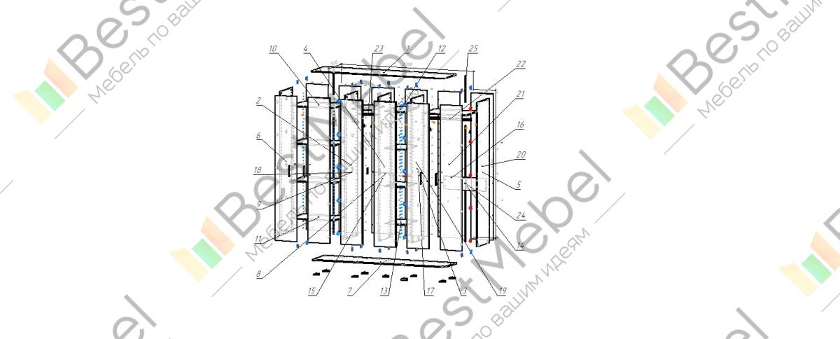 Схема сборки шкафа модерн