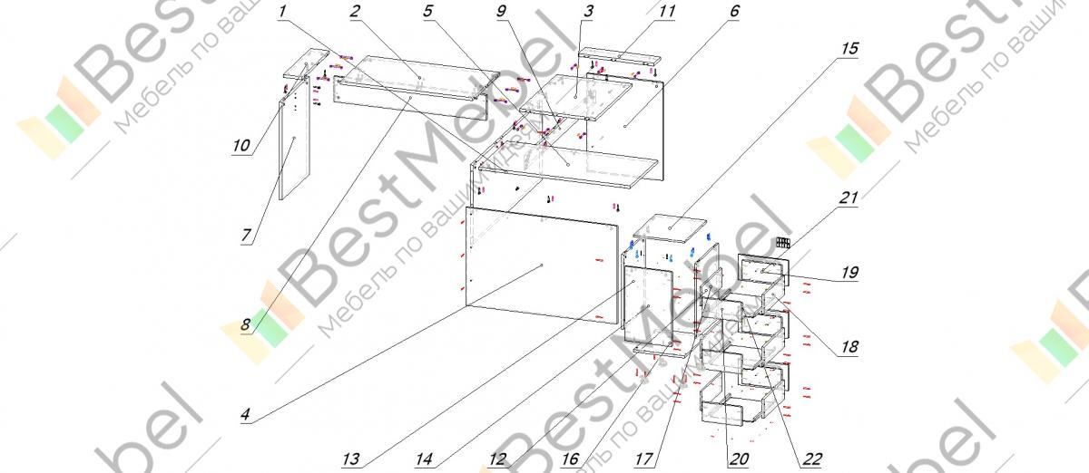 Стол руководителя керри bms