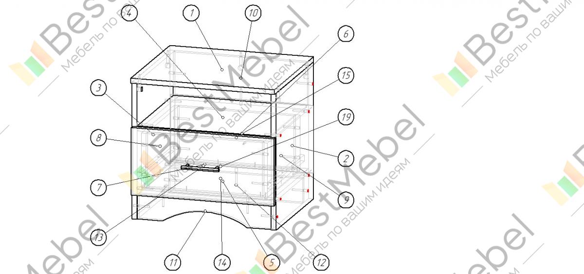 Схема сборки тумбы атл 03