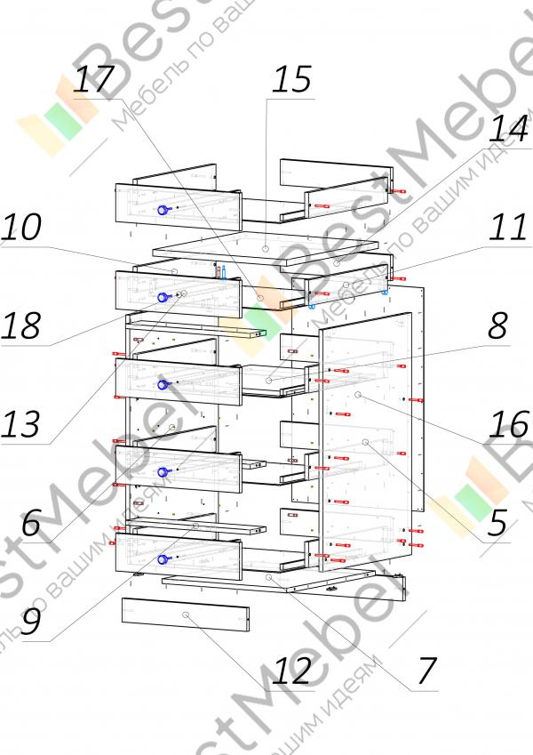 Комод paris 1 bms