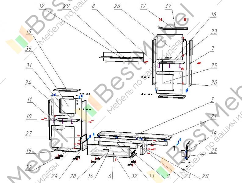 Brw мебель схема сборки