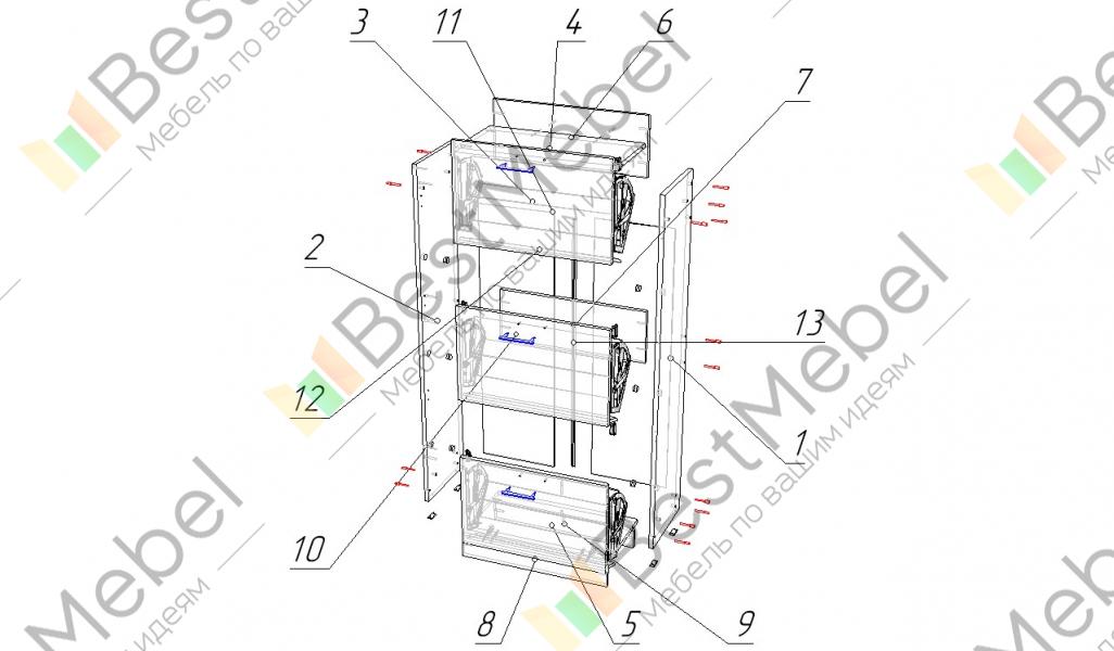 Тумба для обуви восток схема сборки
