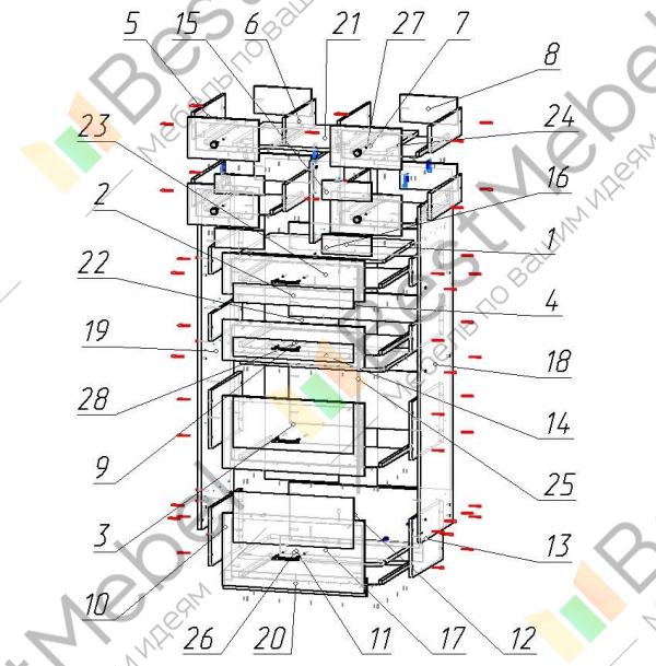 Комод логос схема сборки - Какаду Декор.ру