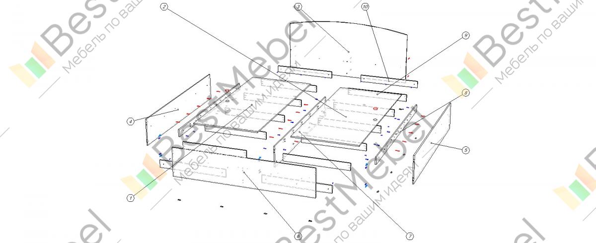 Схема сборки кровати светлана
