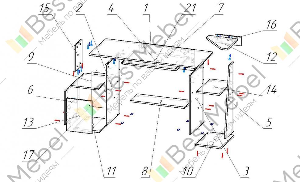 Компьютерный стол кс 15 инструкция по сборке