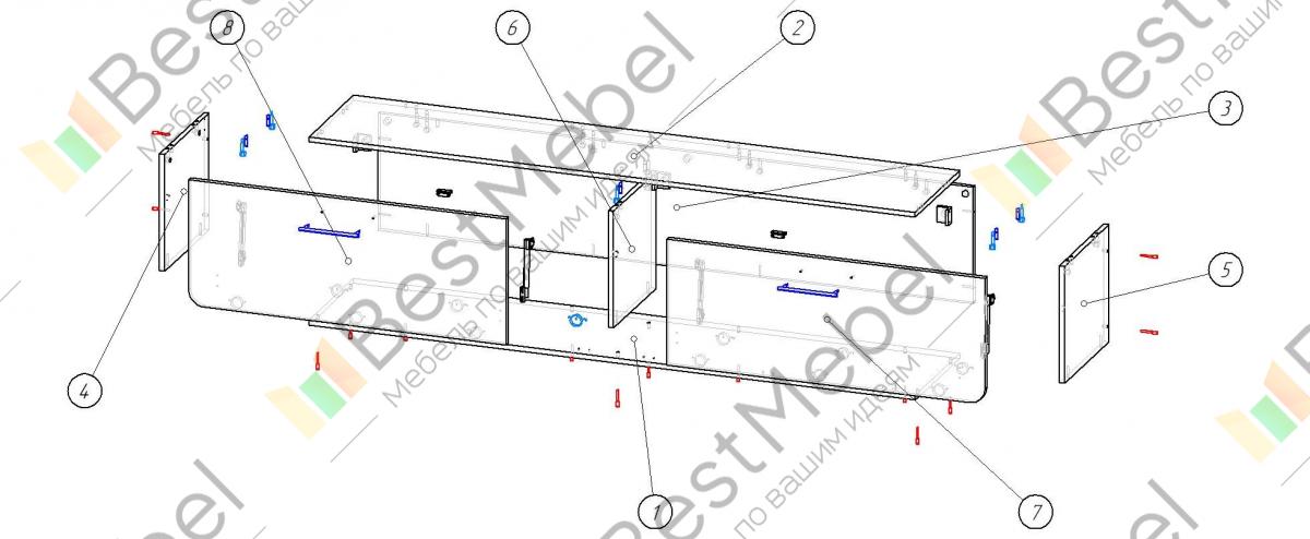 Тумба тв парус 2 схема сборки