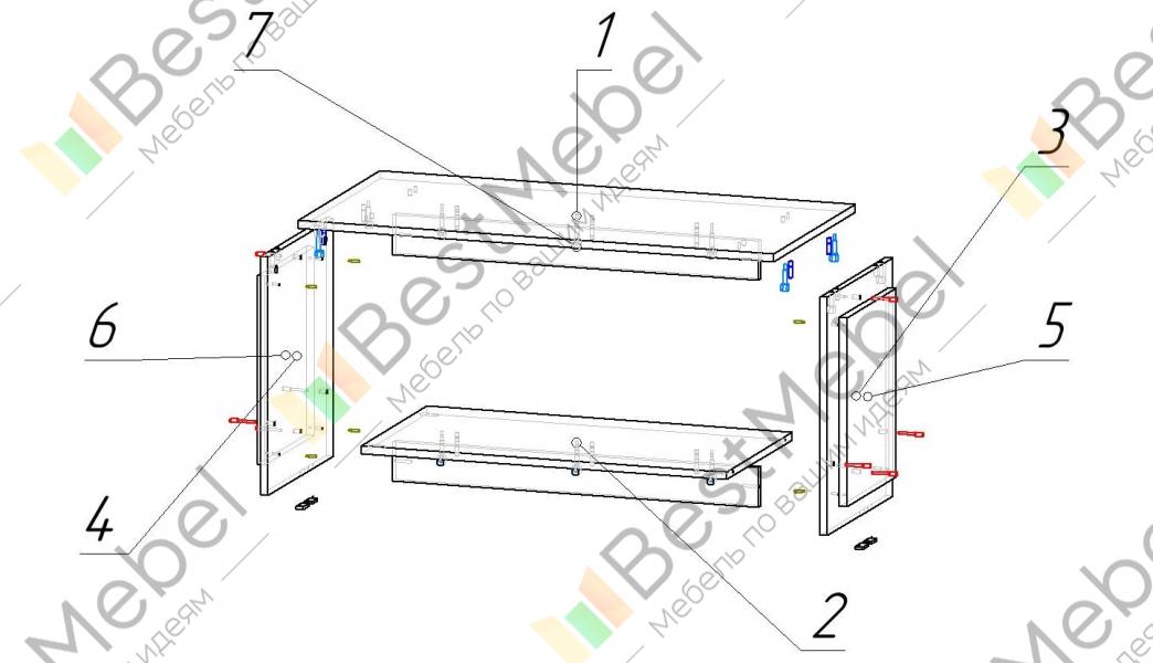 Стол журнальный схема сборки
