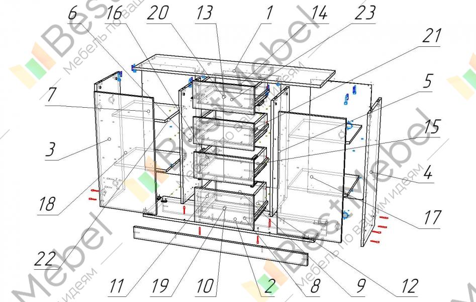 Комод престиж схема сборки