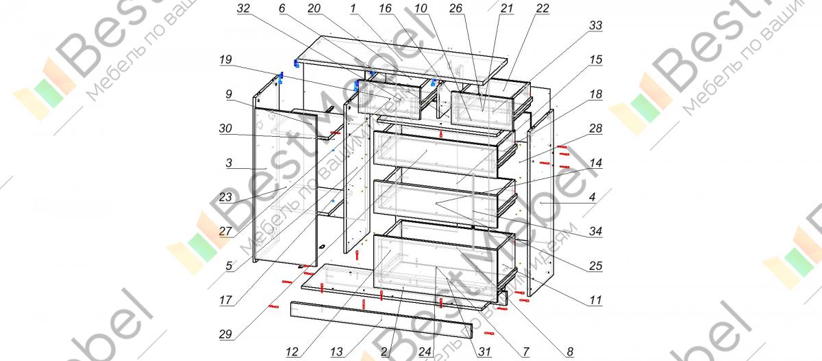 Комод шайн 23 схема сборки