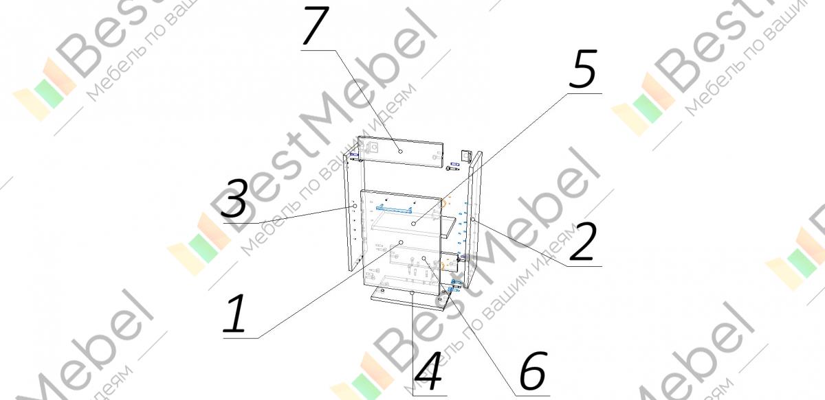 Схема сборки тумбы для ванной