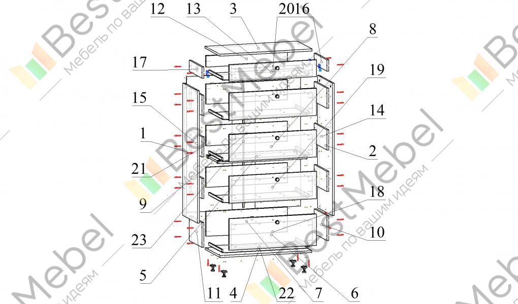Схема сборки комода к 4 - 85 фото