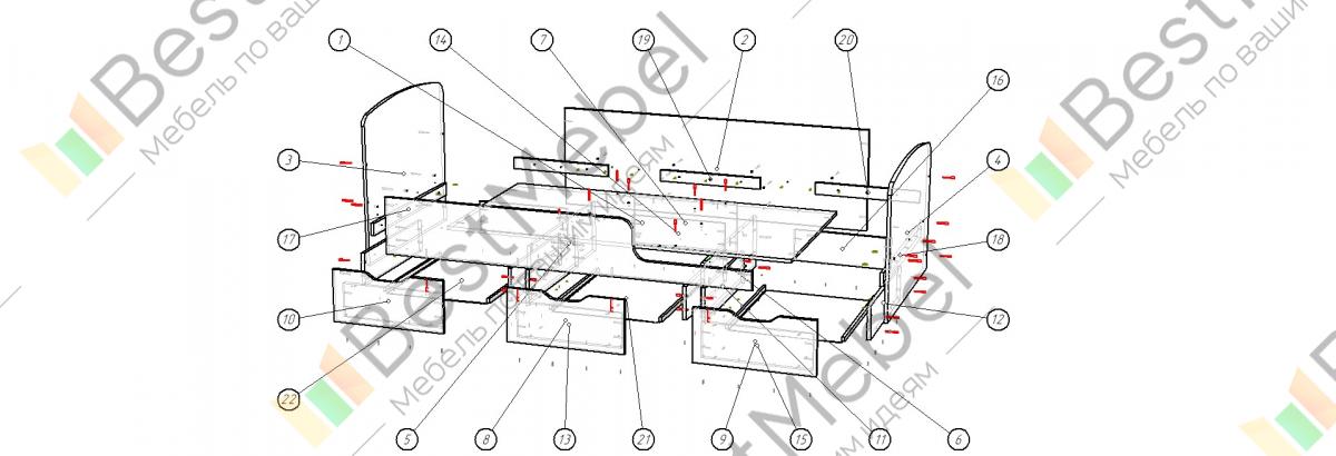 Кровать малыш мини схема сборки