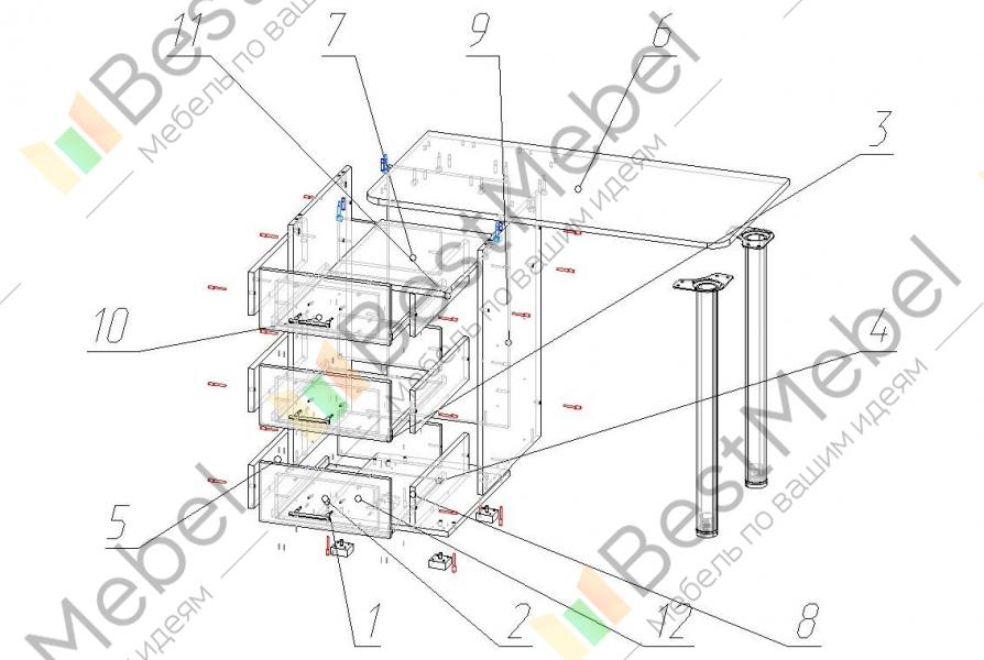 Письменный стол пс 02 как собрать
