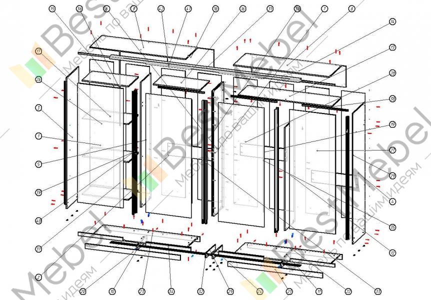 Образец сборки шкафа купе