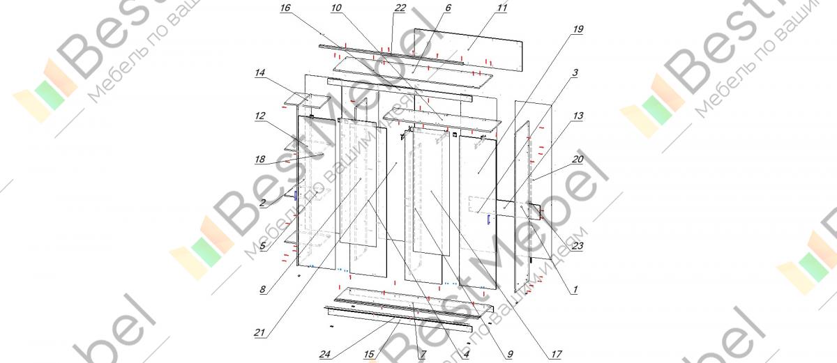 Шкаф купе гранд схема сборки