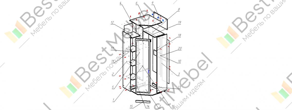 Сборка углового шкафа токио