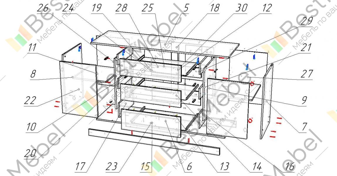 Комод шайн 23 схема сборки