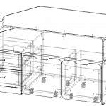 Схема сборки Детская кровать-чердак Миф 8 с полками BMS