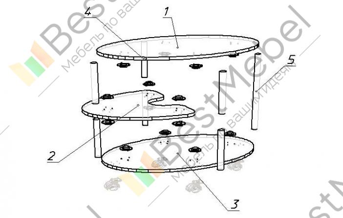 Стол журнальный схема сборки