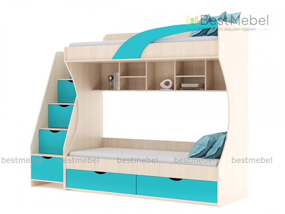 Детская двухъярусная кровать Кадет - р, бесплатная доставка, любые размеры