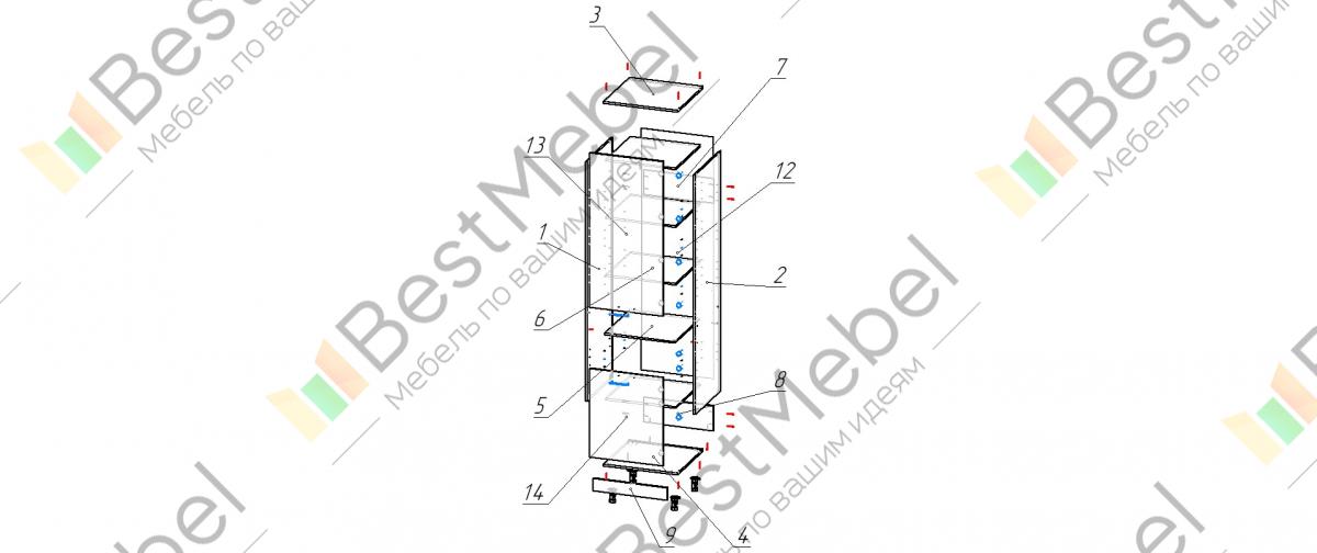 Сборка шкафа купе престиж