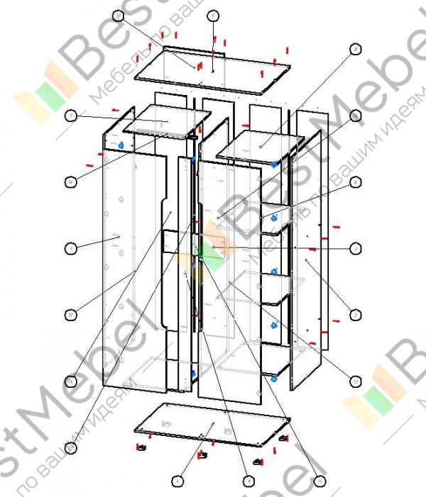Шкаф палермо схема сборки