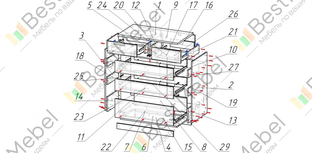 Комод шайн 23 схема сборки