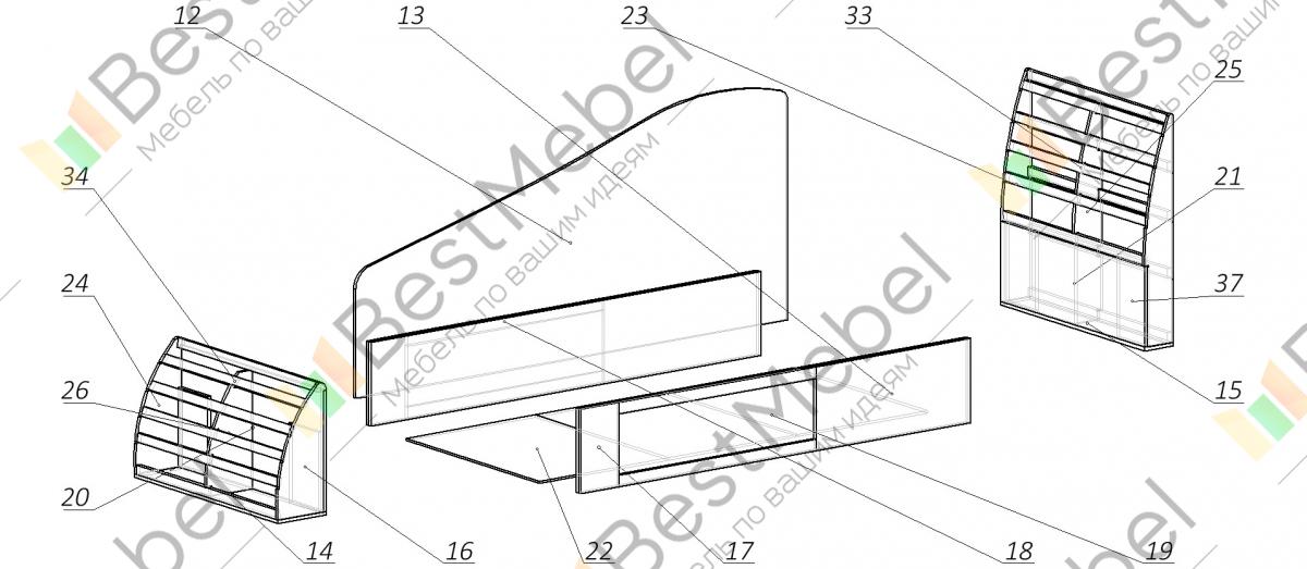 Схема сборки подростковой кровати