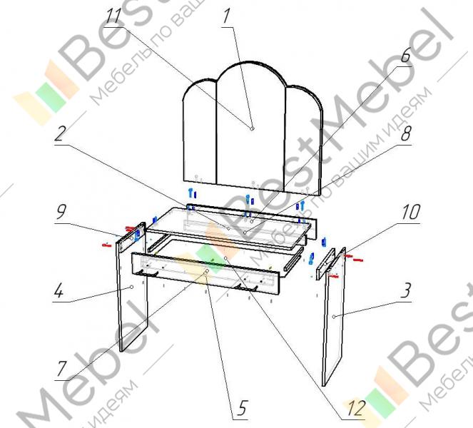 Схема сборки комода ронда