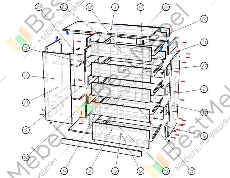 Комод шайн 23 схема сборки