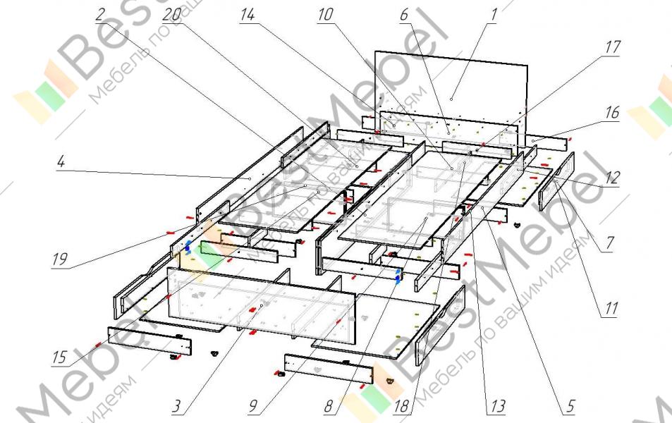 Кровать мелисса схема сборки