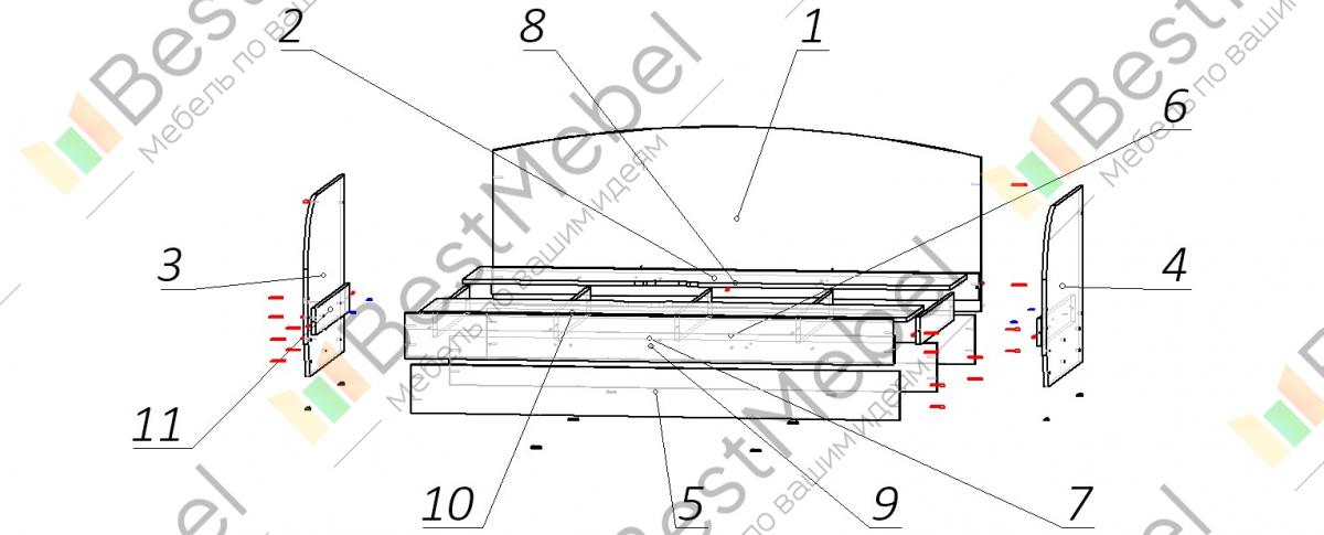 Кровать юниор 2 схема сборки