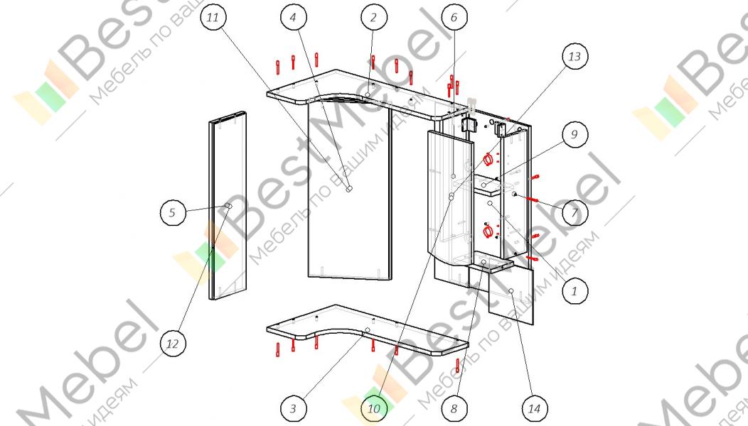 Шкаф купе галакси 3 bms схема сборки