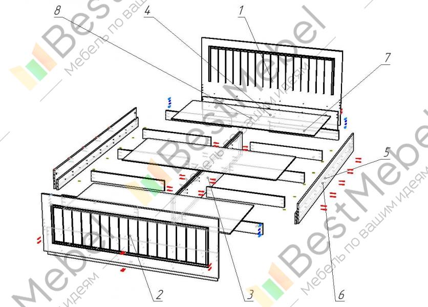 Кровать прага схема сборки