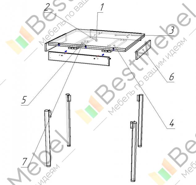 Поворотно раскладной стол схема сборки