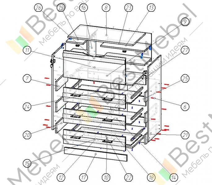 Комод престиж схема сборки