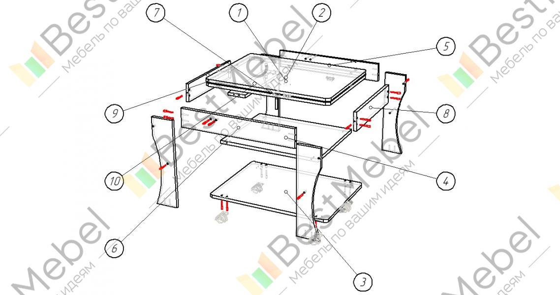 Стол журнальный соренто бтс схема сборки