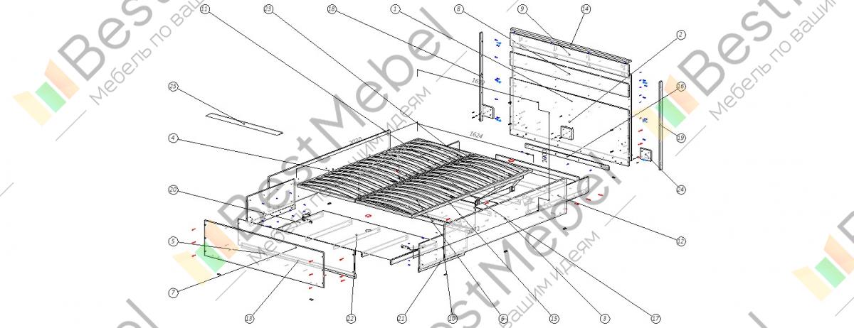 Кровать прага схема сборки