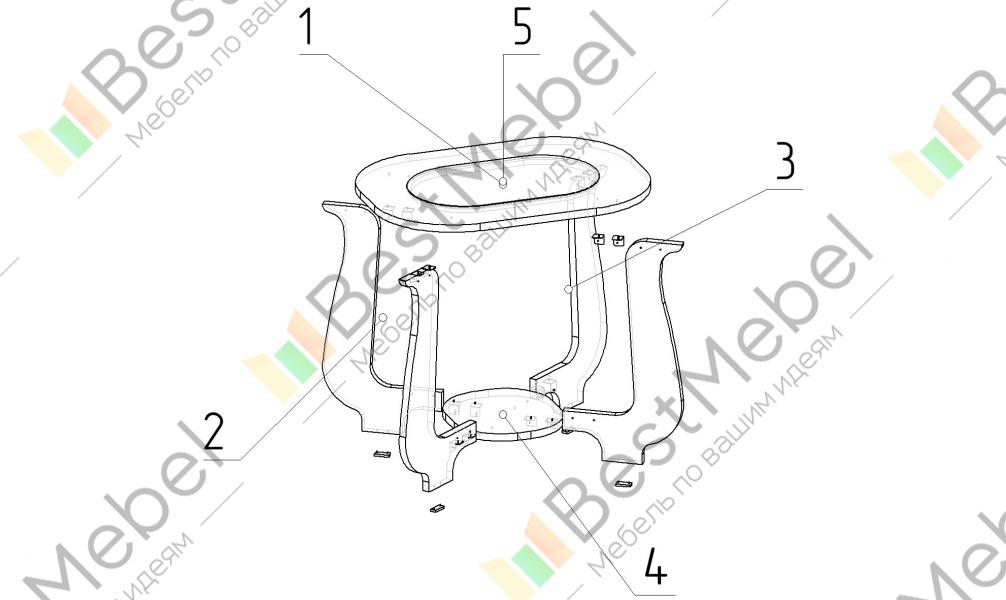 Стол журнальный схема сборки
