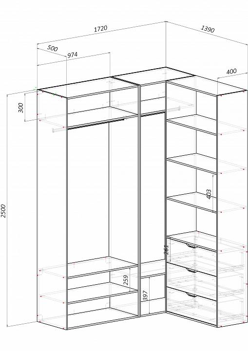 Гардеробная  №000099449 (1720х2500х1390)