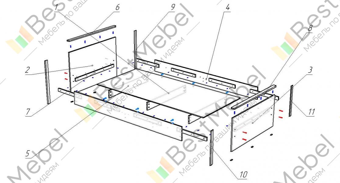 Кровать мелисса схема сборки