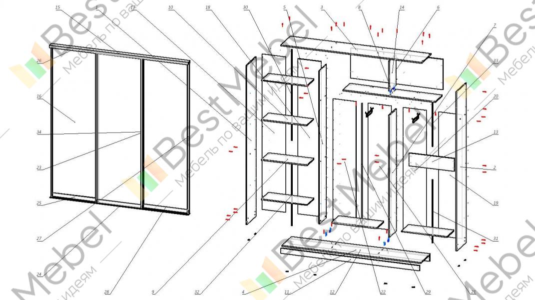 Сборка шкаф купе лучший