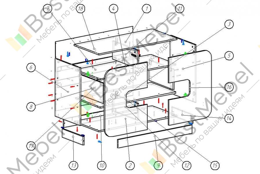 Комод к 5 схема сборки