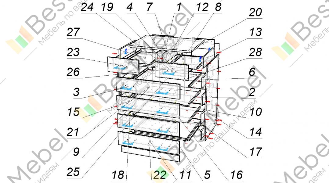 Комод к 5 схема сборки