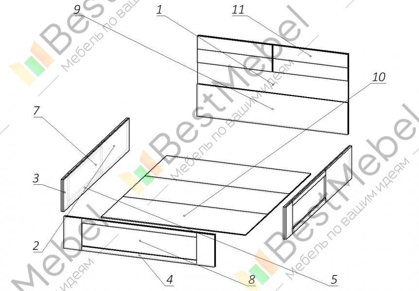 Кровать лагуна 5 св мебель схема сборки