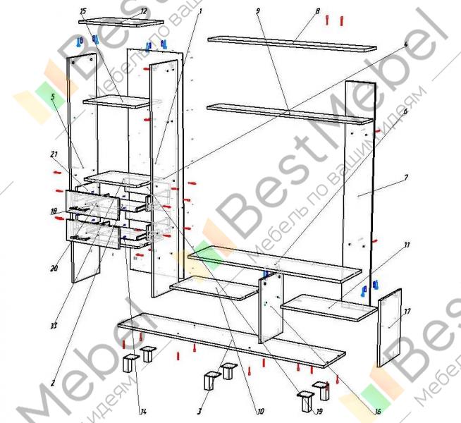 Схема сборки тумбы атл 03